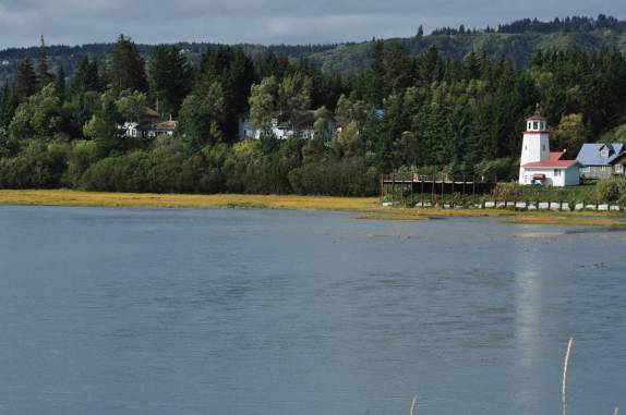 Maré baixa na praia do Farol em Homer, na Península do Kenai, no sul do Alaska